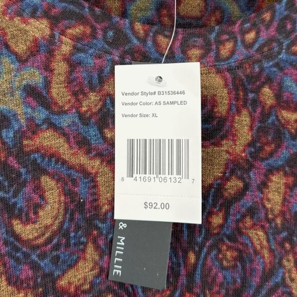 Nally And Millie Womens Floral Asymmetrical Hem Printed Long Sleeve Tunic XL‎ - Picture 4 of 7